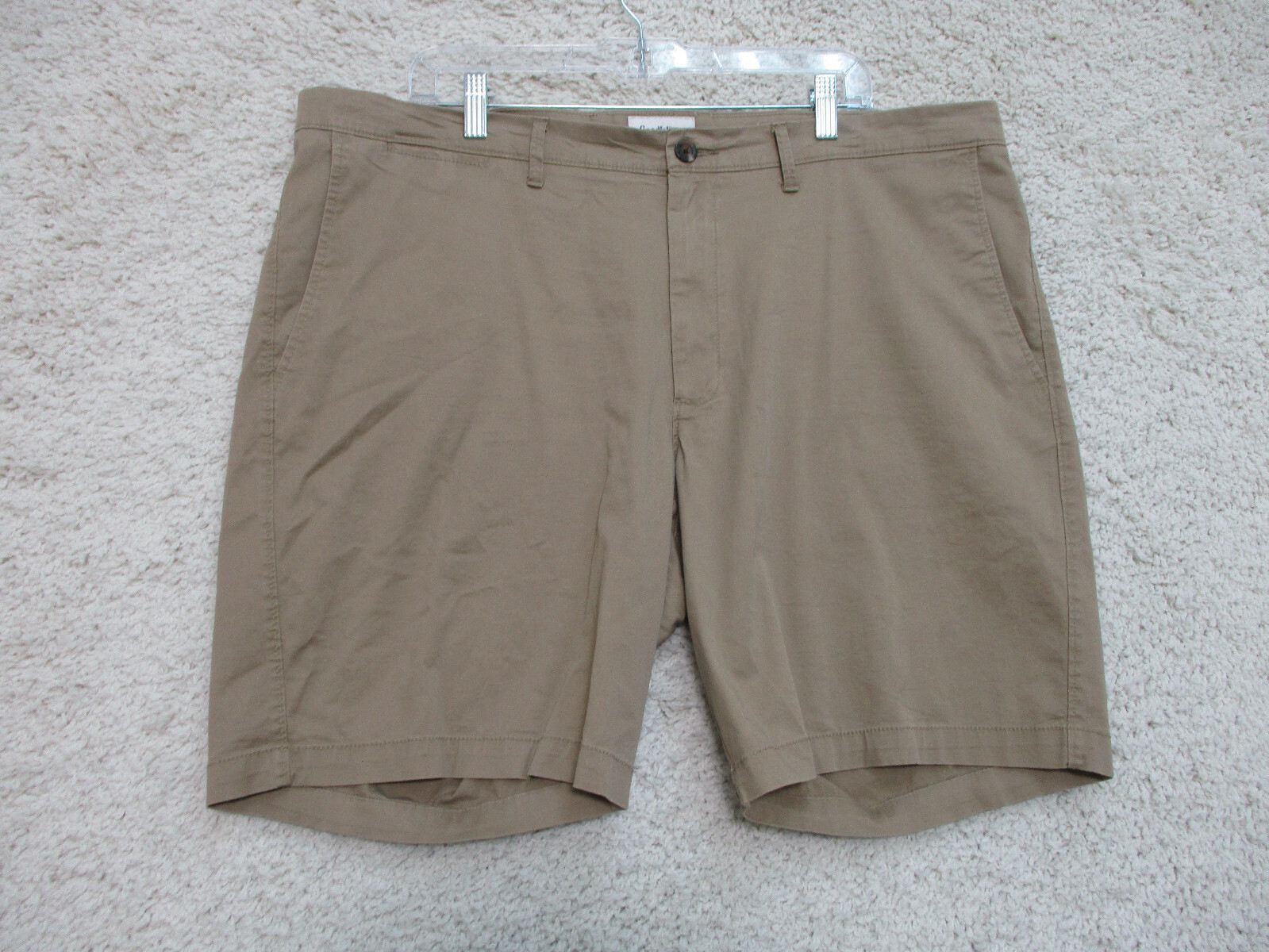 Goodfellow 42 Beige Khaki Casual Chino Shorts Flat Front Straight Leg