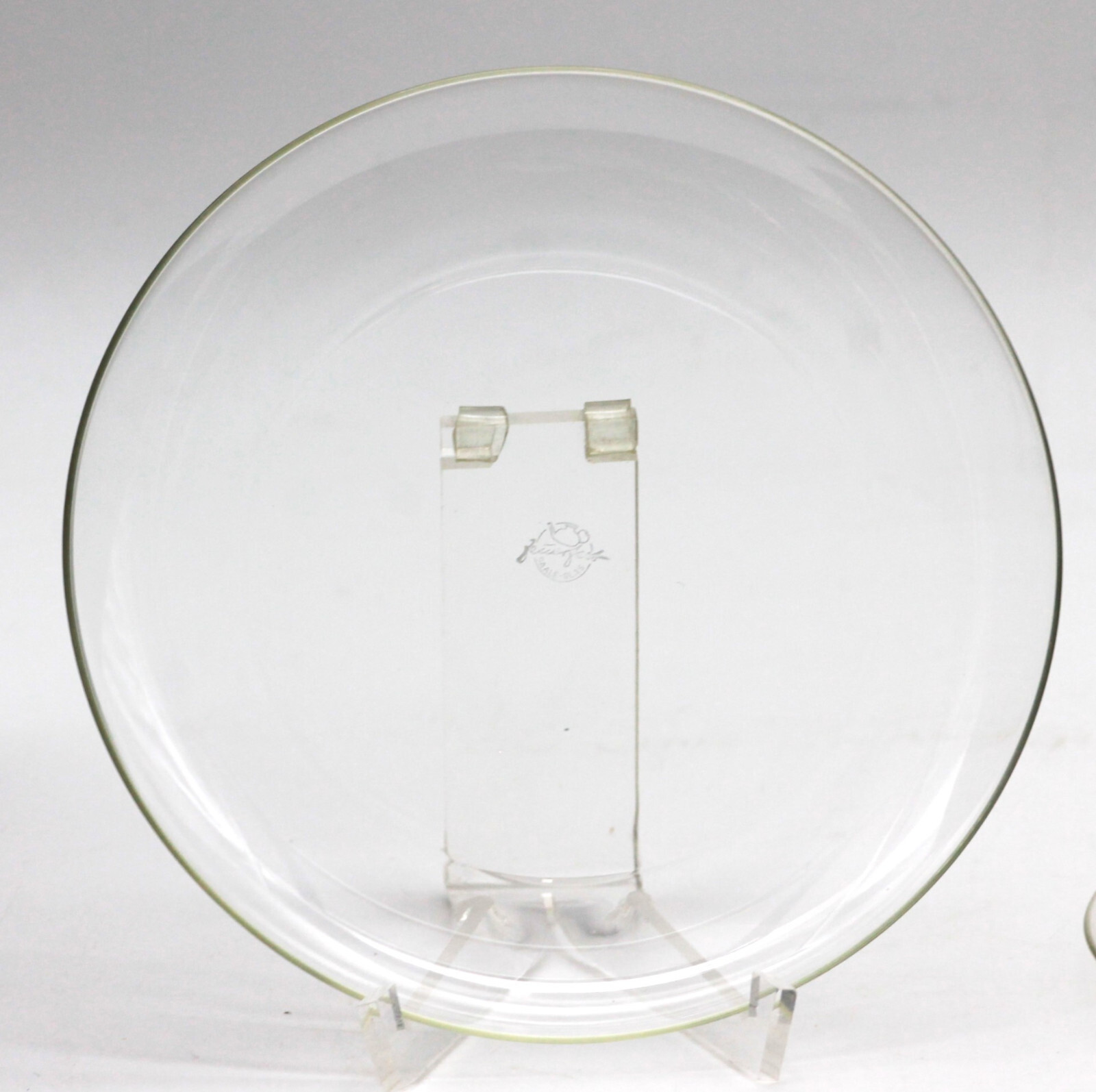 DESIGN GLAS TELLER Dessertteller Teller Ø17cm SAALE GLAS Entwurf Wagenfeld ~1930