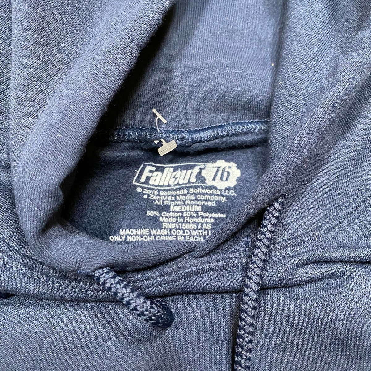 FALLOUT 76 VAULT TEC PULLOVER HOODIE VAULT BOY BETHESDA 