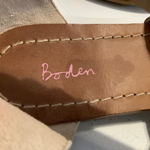 Scarpe sandali Boden pelle gladiatore tessuto alla caviglia oro metallizzato 40,5/9,5 - Foto 8 di 10