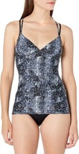 Women's TYR Serpiente Brook Tank, XS 0/2 , Black, UPF 50