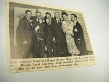 MINNIE PEARL Pee Wee King WESLEY ROSE Roy Acuff 1967 music biz promo pic/text