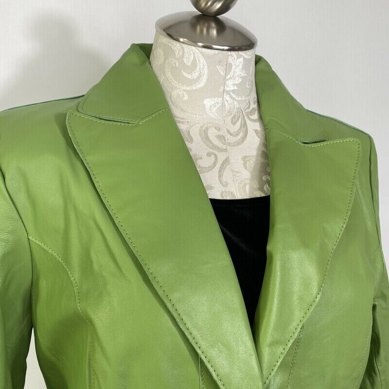 Pamela Mccoy Jacket Women's Medium Green Genuine … - image 4