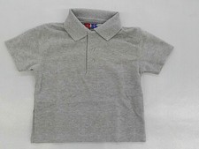 Boys R/K Gray Uniform/Casual Short Sleeve Polo Shirt Size XXXSmall 3/4 