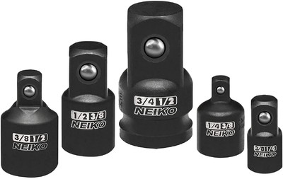 30249A 5 Piece Impact Socket Adapter Set, Standard SAE, 1/4, 3/8, 1/2'' Cr-V Stee