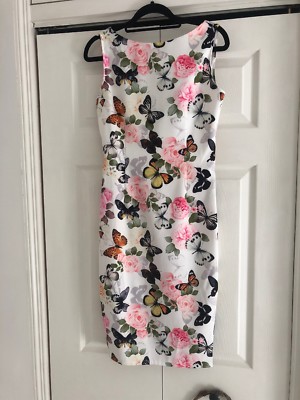 paper dolls dress size 8, floral shift dress with low back