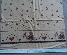2/3 yd x44" daisy kingdom 7178 Fabric american bear cotton border  fq tail