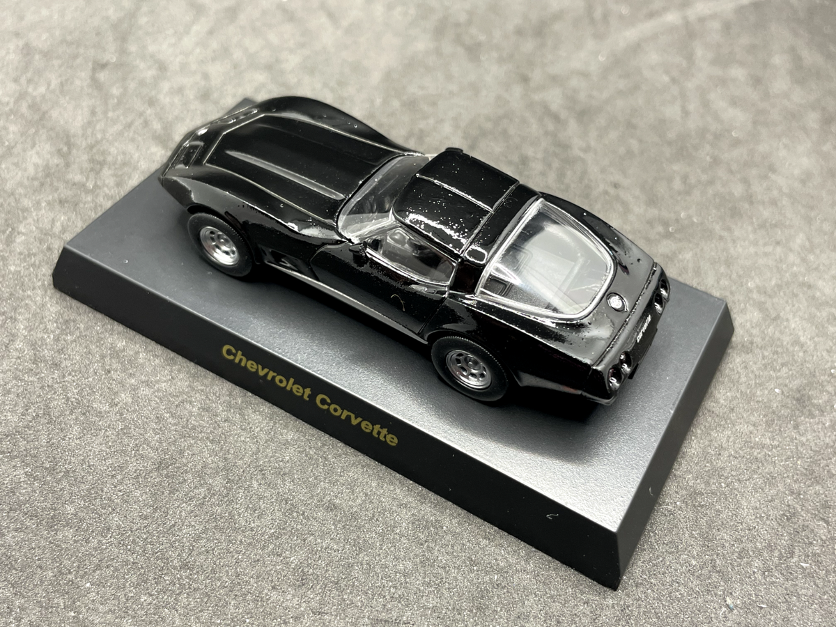 Onwomania – Corvette Stingray 1963 In Scala 1:34, Modellino Pressofuso Nero, Auto Sportiva Da Collezione - 6
