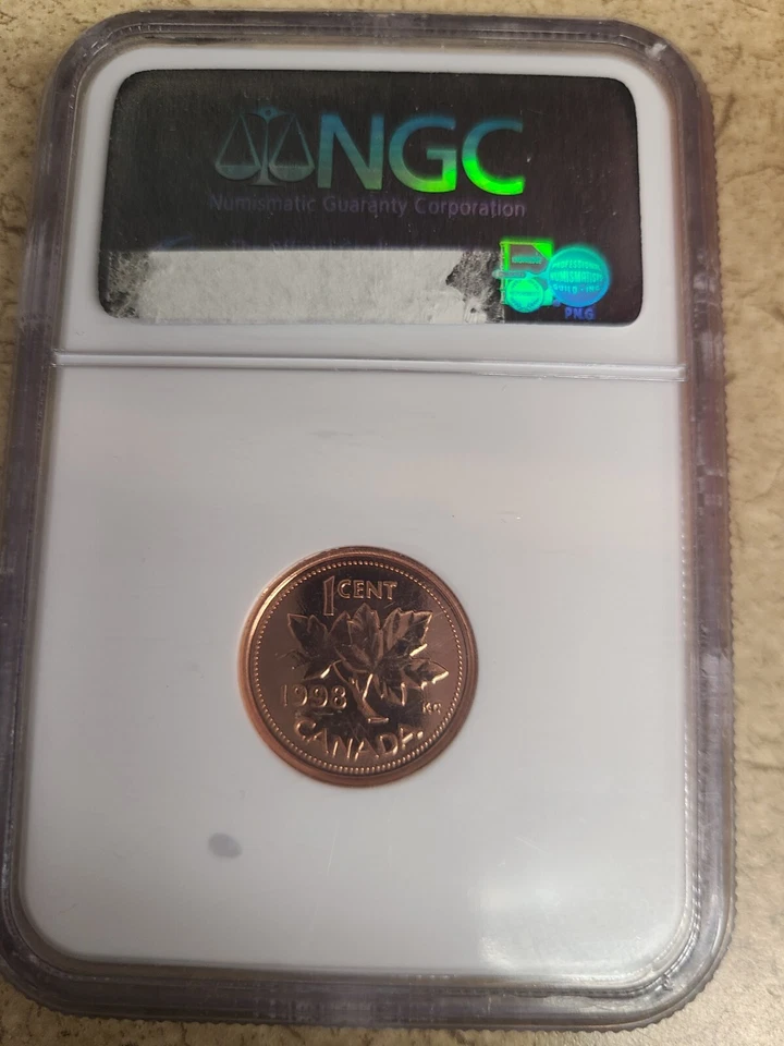 1988 W CANADA CENT NGC MS67 RD - Image 2 of 2