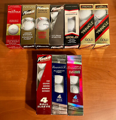 33 (2.75 Dozen) Pinnacle Gold Distance Golf Balls (Some Logos) New Old Stock NOS