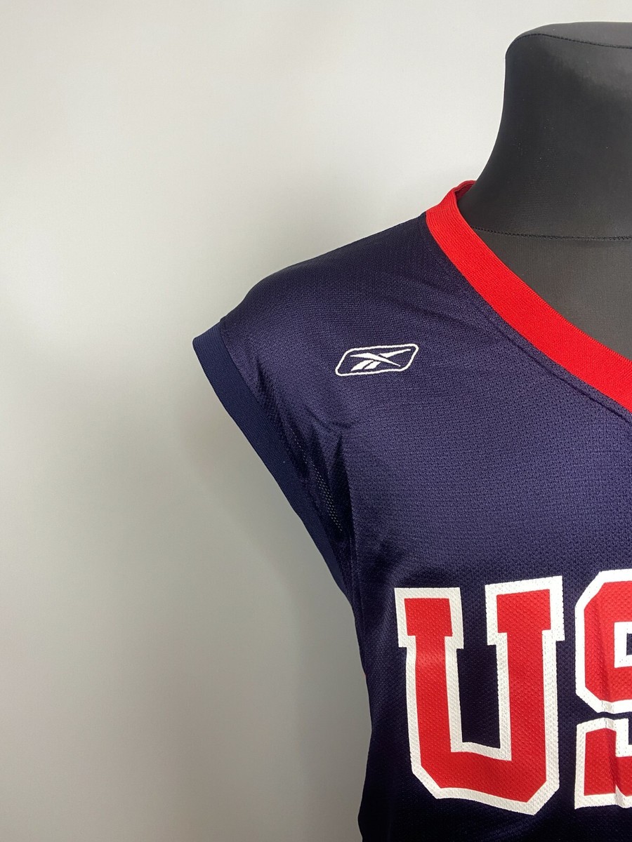 USA OLYMPICS ALLEN IVERSON SHIRT BASKETBALL JERSEY REEBOK SWINGMAN