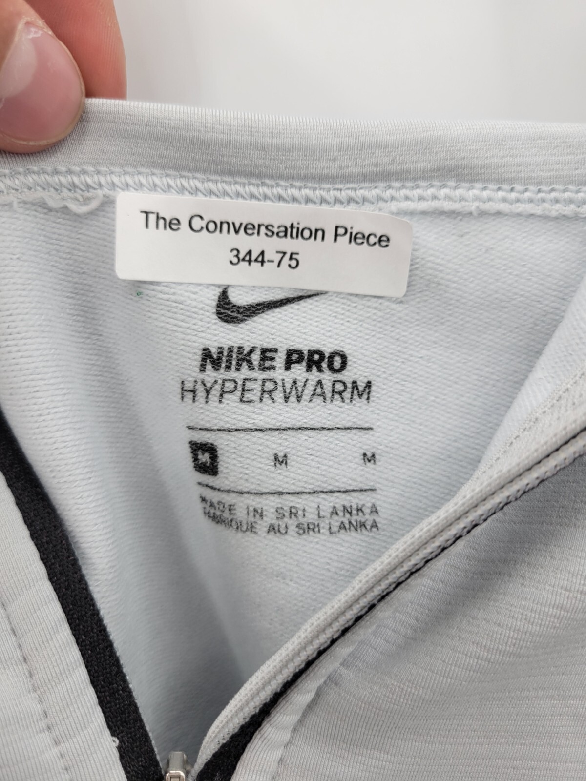 Nike Pro Hyperwarm Jacket Womens Medium Gray Quar… - image 8