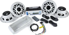 Dual MXCP134S White Marine Digital Media Receiver Bundle
