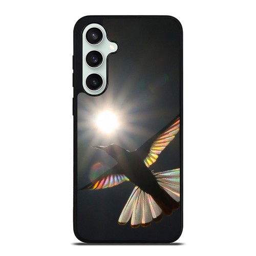 For Samsung A15 A16 S23 S24 S25 Ultra FE Hard Black Case Hummingbird Rainbow art - 第 6/25 張圖片