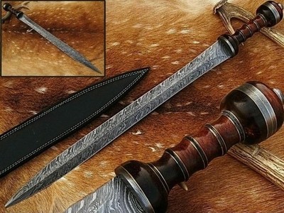 New Custom handmade Damascus Steel Viking Sword, Gladius Sword With Sheath