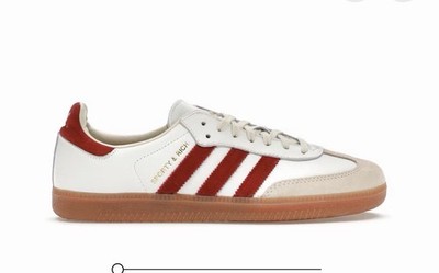 adidas Samba Sporty & Rich White Collegiate Burgundy Men s Size 5,5