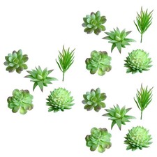  15 stücke dekorative mini sortiert grüne pflanze faux künstliche sukkulente