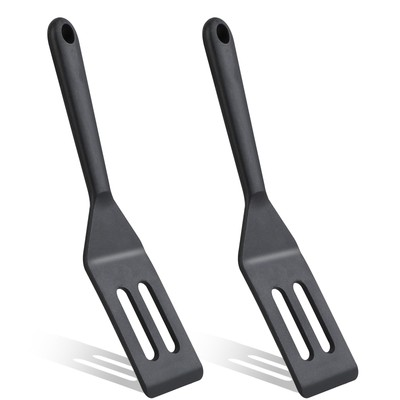 #ad 2 Pack Thin Egg Spatula Flipper 9.8 Inch Black Small Omelette Spatula Turner ... $6.89