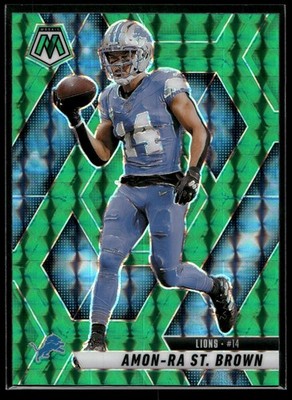 2025 Panini Mosaic Amon-Ra St. Brown GREEN MOSAIC PRIZM PARALLEL