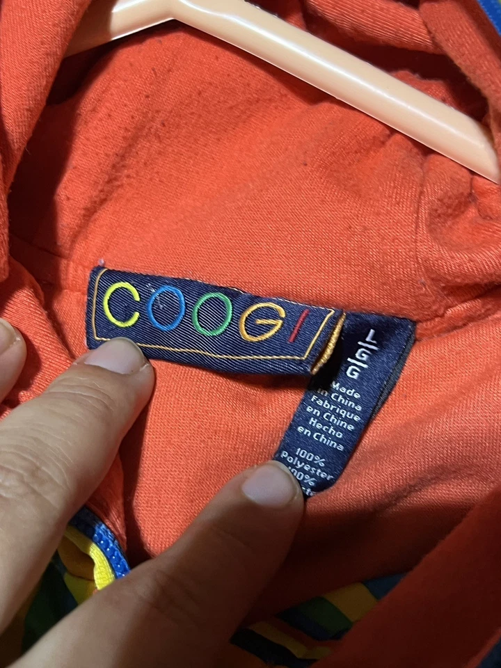 L -LARGE Vintage Coogi Jacket RARE Full Zip Hoodie Loud Urban Streetwear Y2K - Image 3 of 4