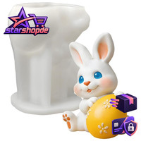 Silikonformen GießFormen Ostern Hase 3D 2 StüCk Gipsformen FüR DIY FrüHling