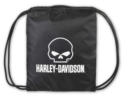 Harley-Davidson Willie G Skull Logo Rugged Polyester Quick-Draw Backpack - Black