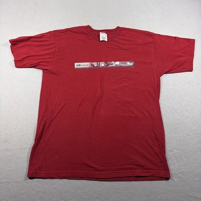Reebok Graphic Tee Men XL Regular Red Short Sleeve Vintage Streetwear 90s