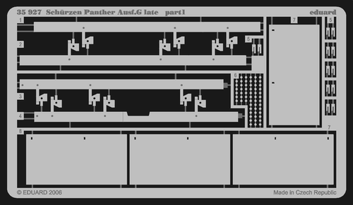 Eduard 1/35 Photoetch Schürzen Panther Ausf. G late for Dragon - 35927 - Picture 1 of 2