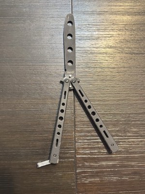 Fury 32238 Black Balisong Butterfly Knife TRAINER No Edge