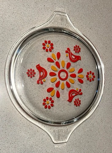 Original Replac Lid Vintage Pyrex Friendship Red Birds 470-C  Lid only