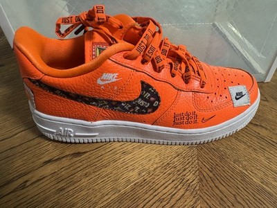 Size 5.5 - Nike Air Force 1 Just Do It Men s AO3977-800 2018 Orange (N11)