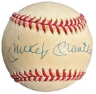 Mickey Mantle Autographed Official American League Baseball UDA Yankees HOF
