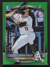2025 Bowman Draft #BDC-28 Gavin Turley Chrome Green Refractor #/99