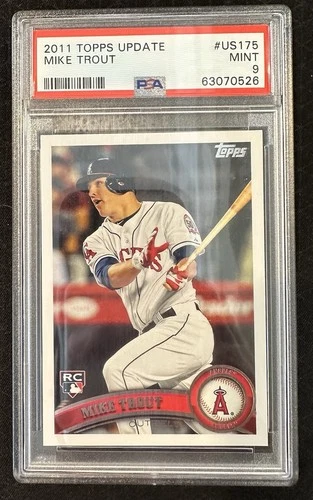 2011 Topps Update Mike Trout Rookie RC PSA 9 #US175 Los Angeles Angels