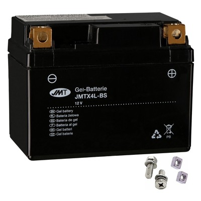 Gel-Batterie Motorrad YTX4L-BS für Aeon Revo 50 W 2WD Baujahr 2004-2006 von JMT