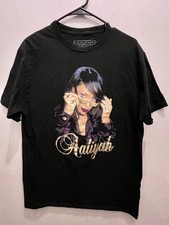 Aaliyah Black Graphic mens Tee Large