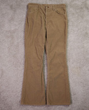 Wrangler Pants Mens 33x31 Corduroy Flare Boot 70s