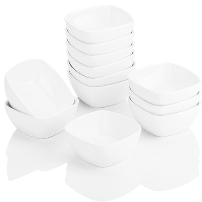 Malacasa Ramekin Dessertset 12 Stück Porzellan Schälchen 3,7 cm