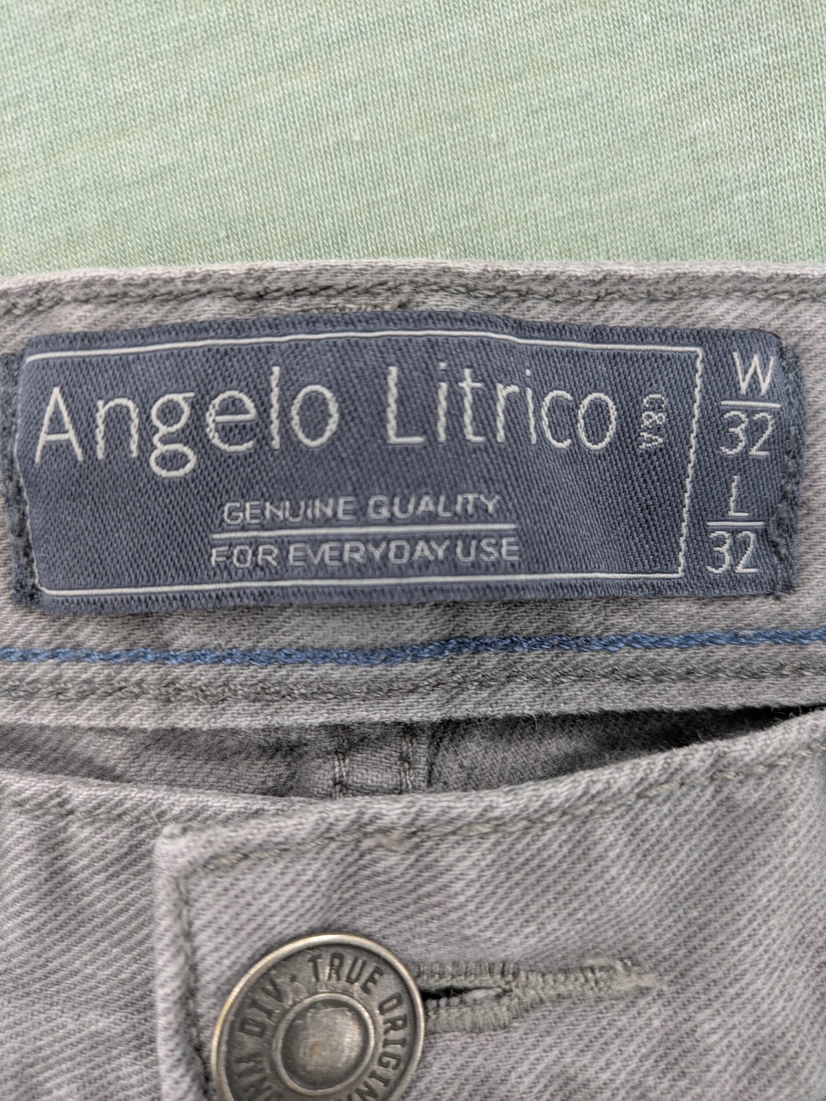 Angelo Litrico Herren Jeans Slim Leg W32 L32 grau Stretch Hose Baumwolle image 9