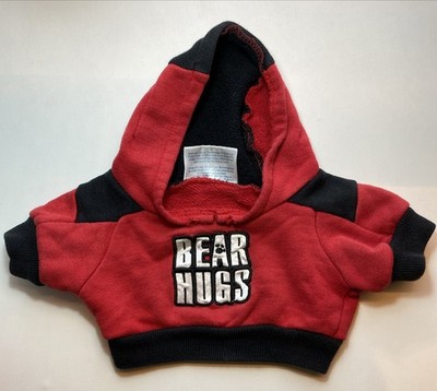 Build A Bear Vintage rot schwarz Bear Hugs Hoodie Pullover Sweater Jungen Kleidung