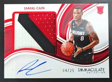 2022-23 Panini Immaculate Jamal Cain RC Premium Patch Auto PPA RPA RED 4/25 AA61