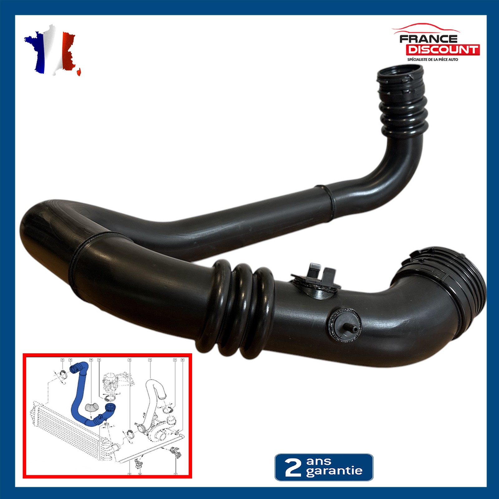 Durite air comprimé échangeur turbo 8200230579 Master II Movano Interstar Diesel