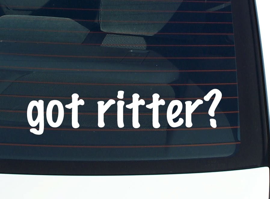 Ritter Car Decal Bumper Sticker Vinyl Window Pride Funny Last Name