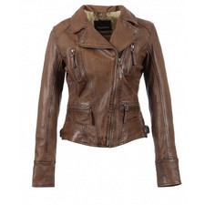 Oakwood Blouson perfecto en cuir marron taille M neuf