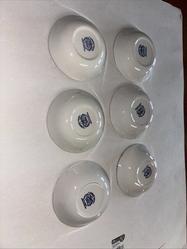 Set 6 ciotole bacche Betsy Ross blu liberty scene coloniali storiche Inghilterra - Foto 5 di 6