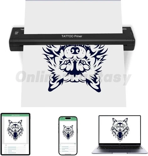 Mini Wireless Thermal Tattoo Transfer Stencil Printer Machine YILONG ATS886 - product listing photo