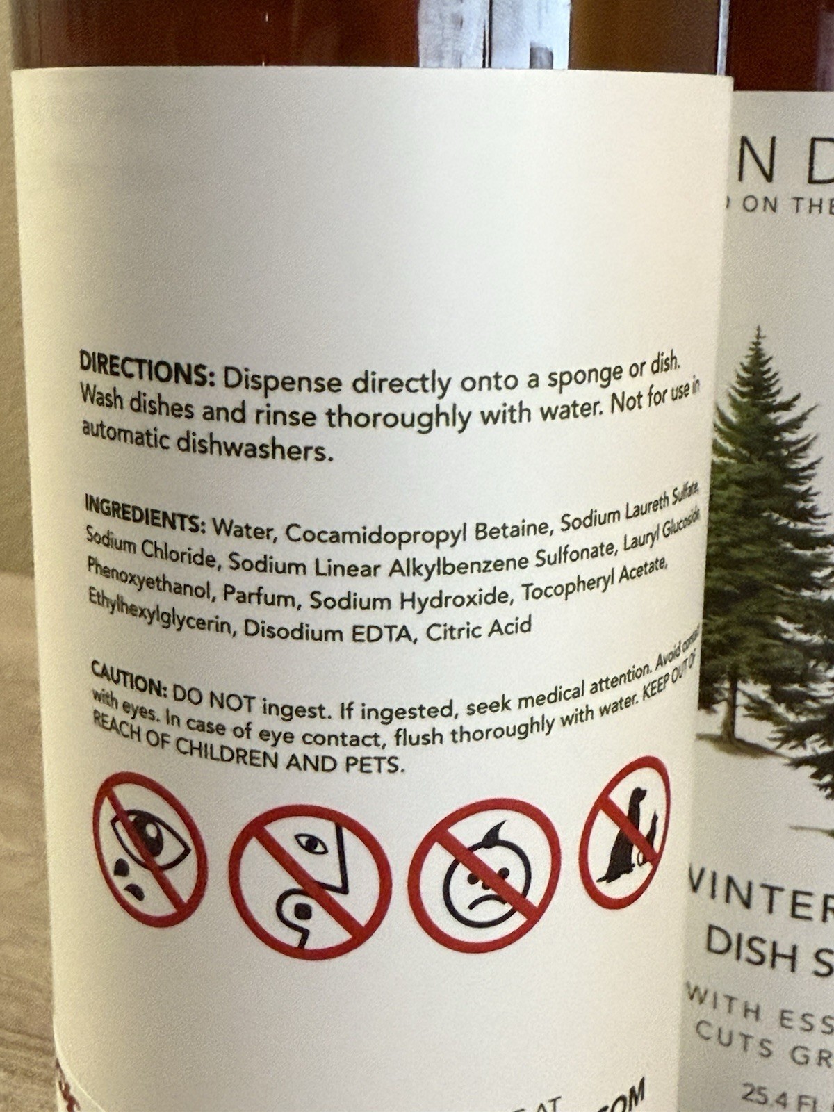 2-Pack Sand + Fog ~ Winter Pine Dish Soap 25.4 fl oz Each