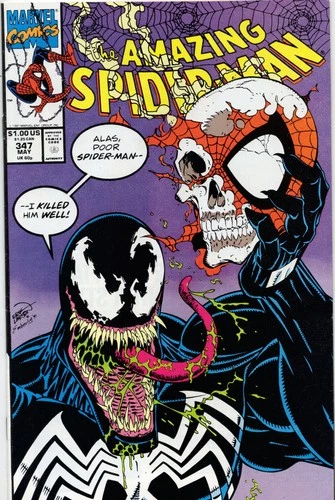 The Amazing Spider-Man Comic Book #347 Venom Cover Marvel 1991 Grade VF/NM 9.0