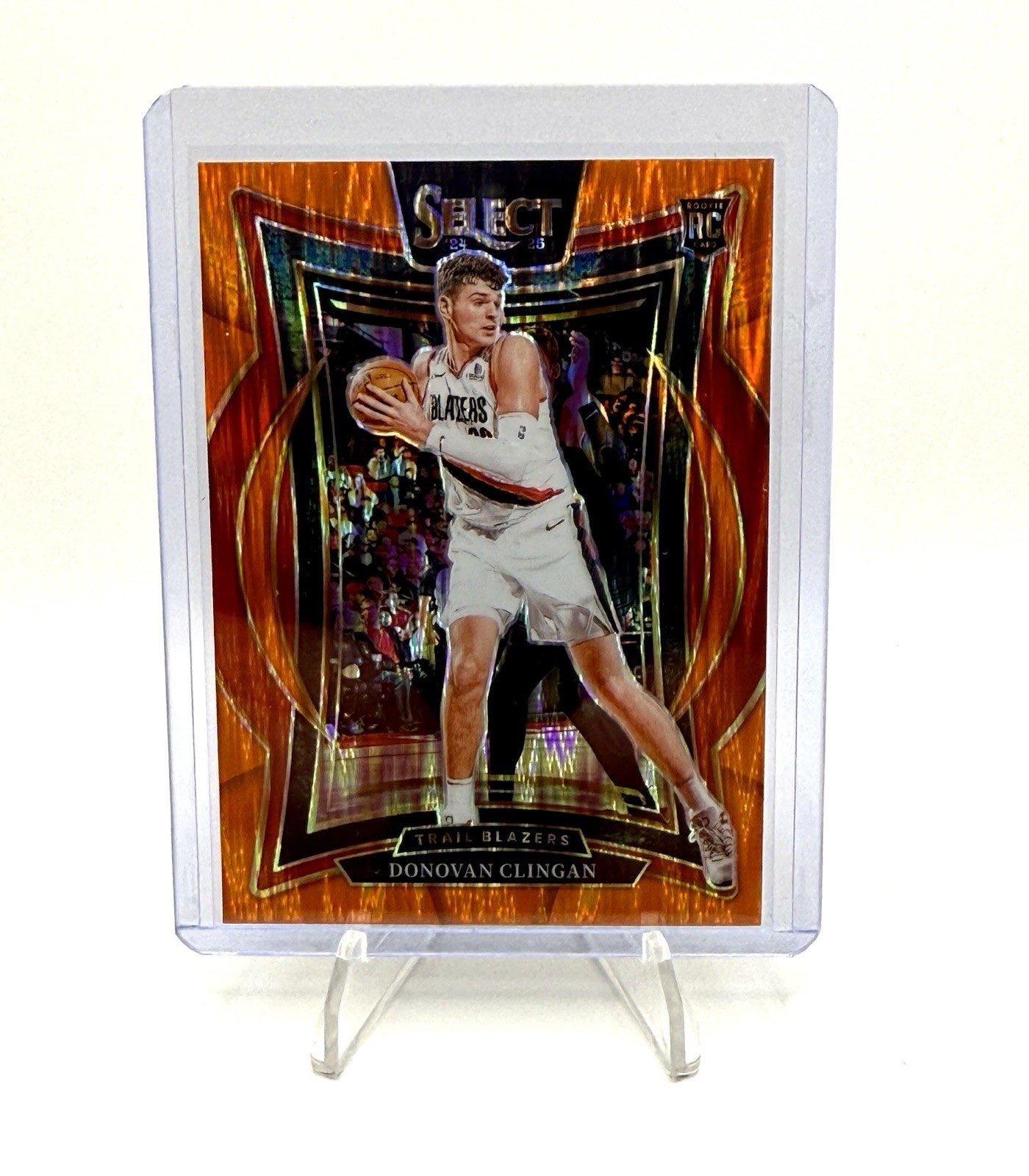 2024-25 Panini Select #69 Donovan Clingan Orange Flash Prizm