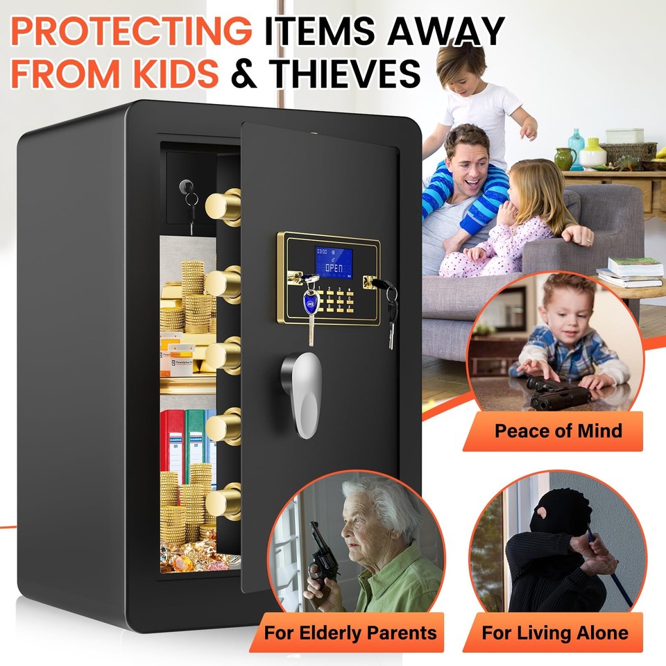 ToruKeep 9.0 Cuft Heavy Duty Home Safe Box Fireproof Waterproof, Extra - View #12